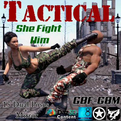 Tactical Poses  She Fight Him G8F-G8M Vol 1 by wentley