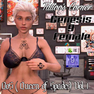 Tattoos Corner  Qos Queen of Spades Vol.1 for G9F by wentley