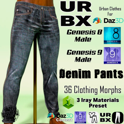 URBX-G8M/G9M Denim Pants