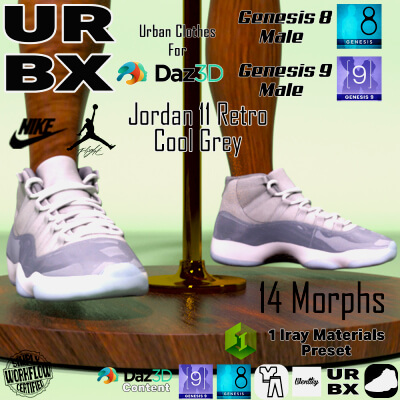 URBX-G8M/G9M-Jordan 11 Retro Cool Grey
