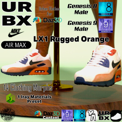 URBX-G8M/G9M-Nike Air Max LX 1 Rugged Orange