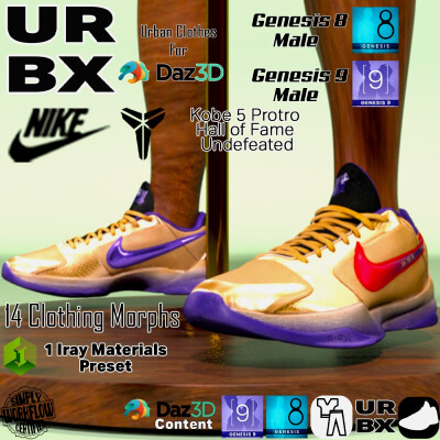 URBX-G8M/G9M-Nike Kobe 5 Proto Hall of Fame Undeafeated