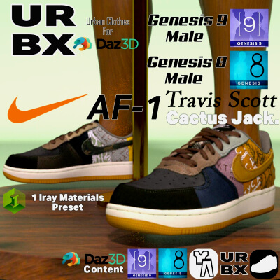 Urbx-G8M/G9M-Travis Scott x Nike Air Force One Cactus Jack