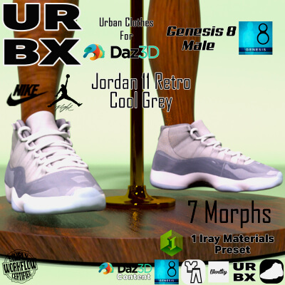 URBX-G8M-Jordan 11 Retro Cool Grey