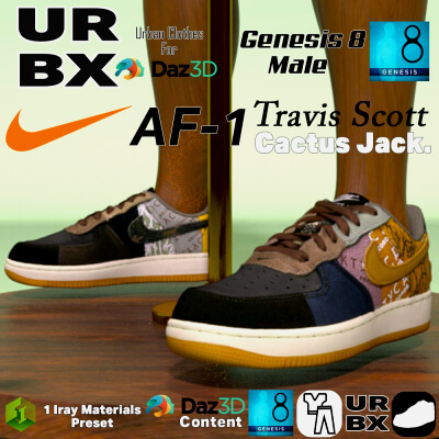 Urbx-G8M-Travis Scott x Nike Air Force One Cactus Jack