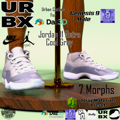 URBX-G9M-Jordan 11 Retro Cool Grey