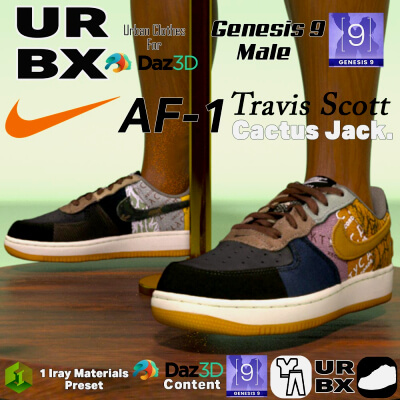 URBX-G9M-Travis Scott x Nike Air Force One Cactus Jack