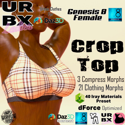 URBX Ladies-G8F-Crop Top