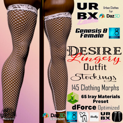 URBX Ladies-G8F-Desire Lingery Outfit-Stockings dForce