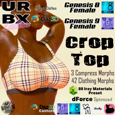 URBX Ladies-G8F/G9F-Crop Top