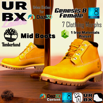 URBX Ladies G8F-Timberland Mid Boots