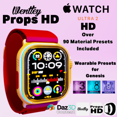 Wentley&rsquos Props HD-Apple Watch Ultra 2 HD for Genesis 389
