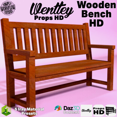 Wentleys Props HD-Wooden Bench HD