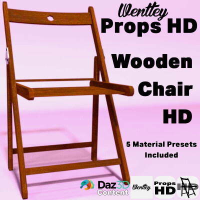 Wentleys Props HD-Wooden Chair HD