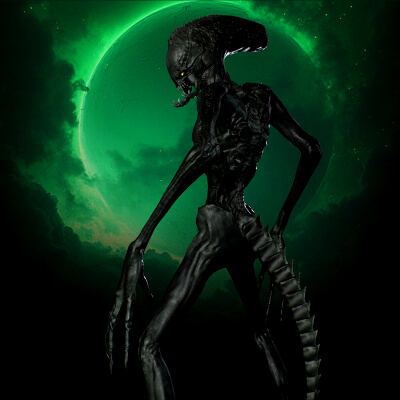 Alien Monster 3 - 3D Model by Wernerkurt