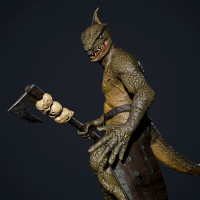 Lizardman Barbarian