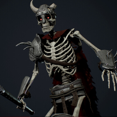Skeleton 03 Low Poly