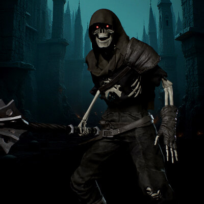 Skeleton 04 Low Poly