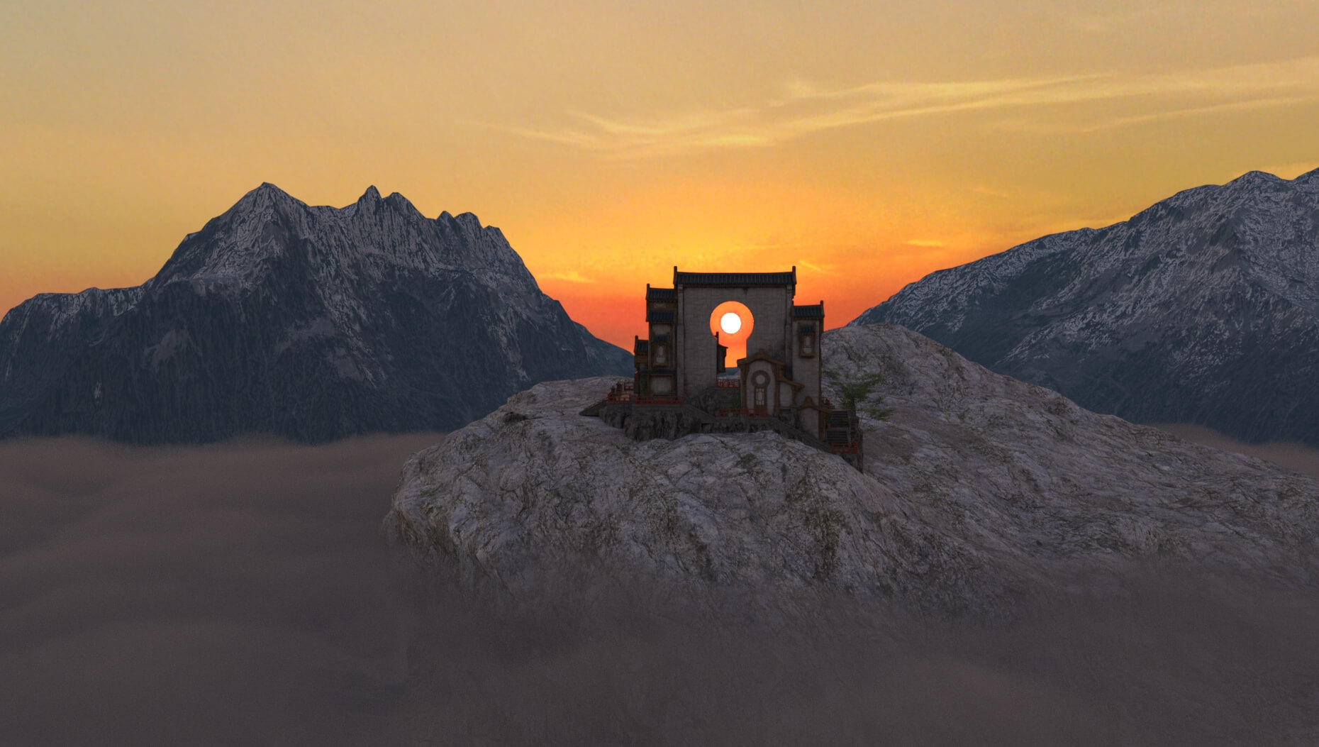 Temple of the Sun. 3D Render RenderHub Gallery