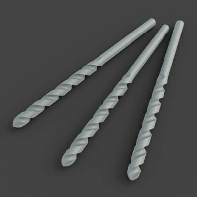 Simple Drill Bit - Free 3D Model by Wh1T3h4Ck5