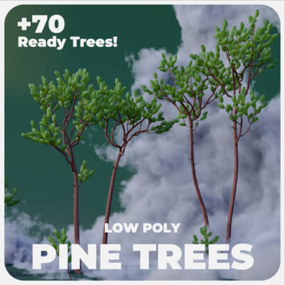 Low Poly Pine Trees