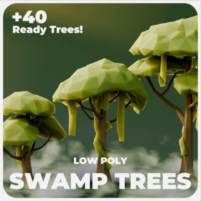 Low Poly Swamp Trees