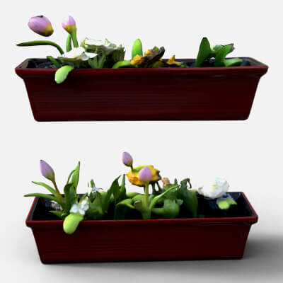 AI-Generated Flower Box