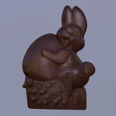 AI-Generated Milk Chocolate Bunny