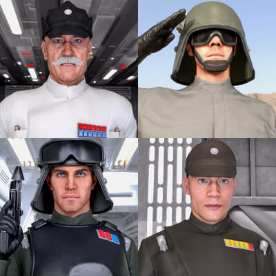 Imperial Uniforms for Genesis 8 and 9 All Ranks by WildGold