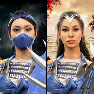 Kitana Both Versions for Genesis 9