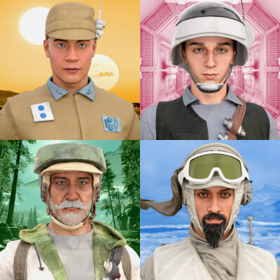 Rebel Alliance Uniforms for Genesis 8 and 9 Male  Weapons