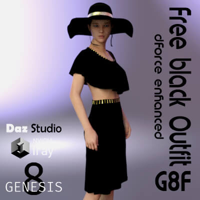 Black Outfit for G8F by wildthing