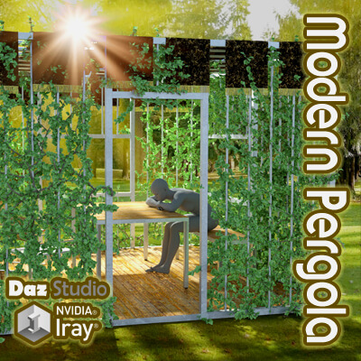 Modern Pergola for DAZ3D