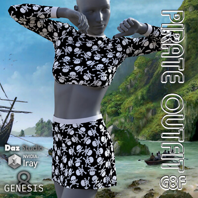 Pirate Outfit G8F