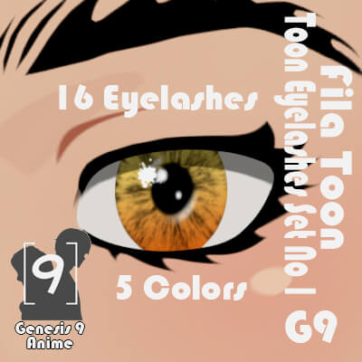 WT Toon Eyelashes Set No.1 for G9 Anime