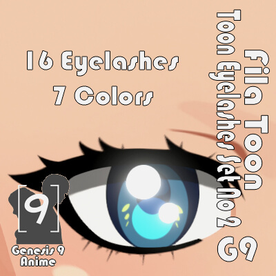 WT Toon Eyelashes Set No.2 for G9 Anime