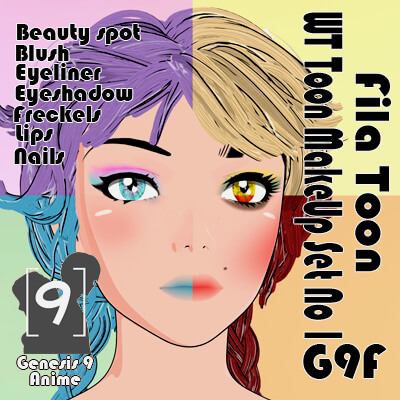 WT Toon Makeup Set No.1 for G9 Anime by wildthing
