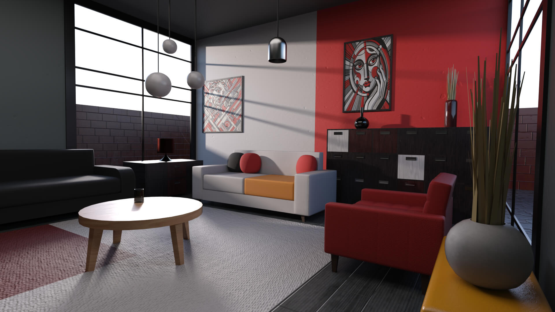 WB Modern Serenity Living Room - Daz Content by Wolphegor