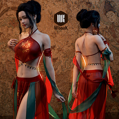 dForce WUK Dunhuang Iridescence Outfit for G8F and G8.1F