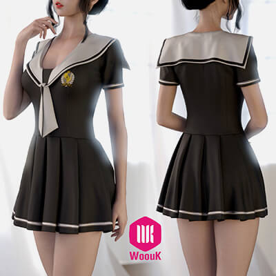 dForce WUK JK Style Short Sleeve Dress for Genesis 8 and 8.1 by WoouK