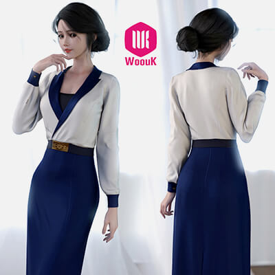 dForce WUK Lapel Long-Sleeved Business Suit for Genesis 8