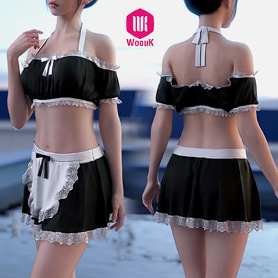 dForce WUK Maid Swimsuit for Genesis 8 and 8.1 Female by WoouK
