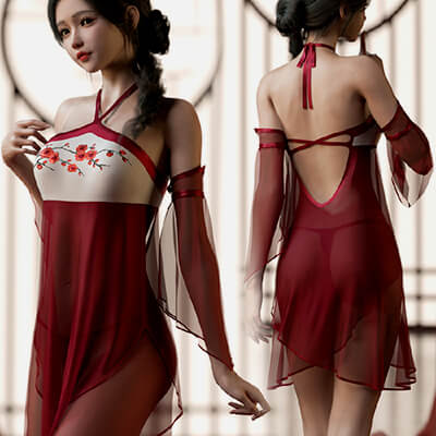 DForce WUK Plum Blossom Nightgown for Genesis 8 and 8.1 Fema by WoouK