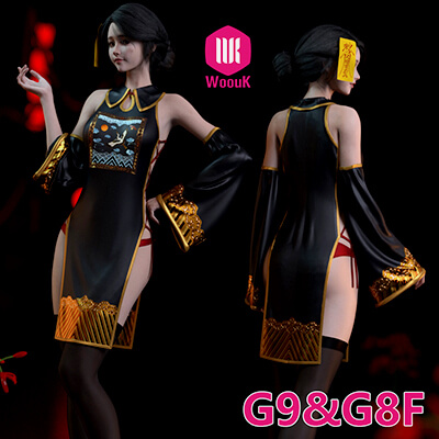 dForce WUK Sexy Zombie Outfit for Genesis 9 8 and 8.1F