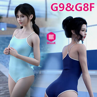 dForce WUK Strap Swimsuit for Genesis 9 8 and 8.1 Female