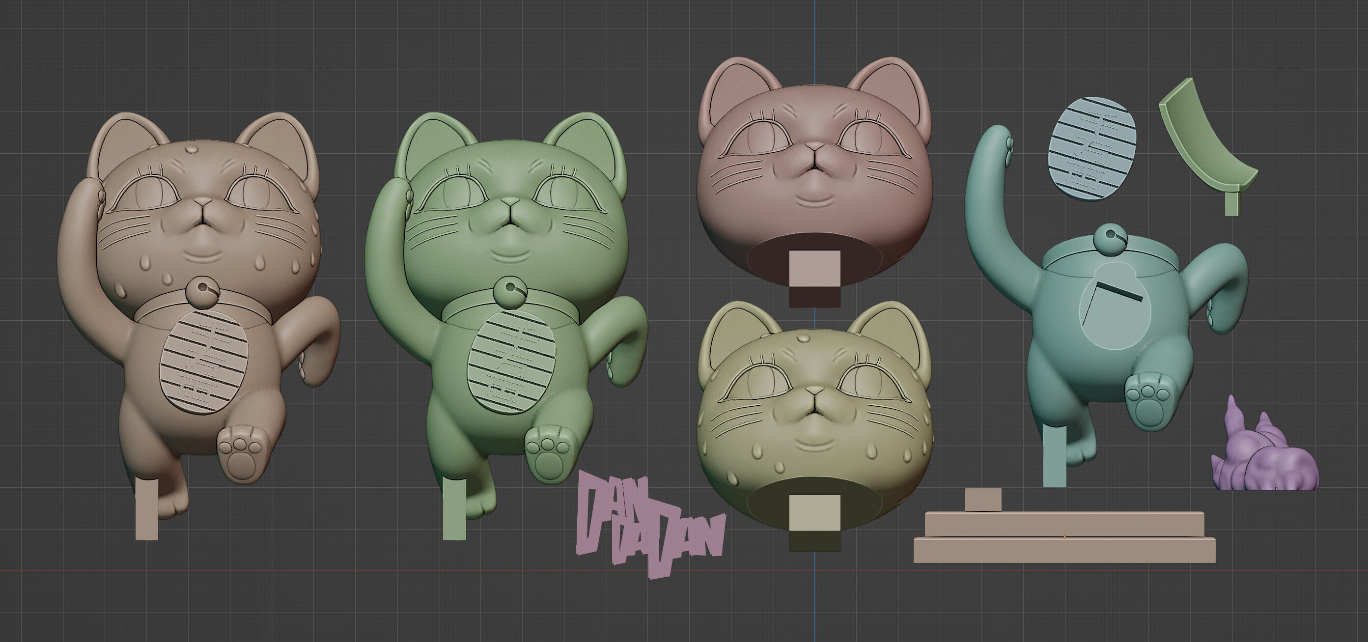 Dandadan - Turbo Granny Cat 3D Model by Wsonuchiha3D