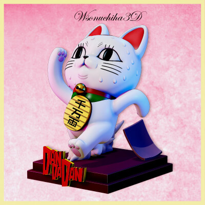 Dandadan - Turbo Granny Cat 3D Model by Wsonuchiha3D