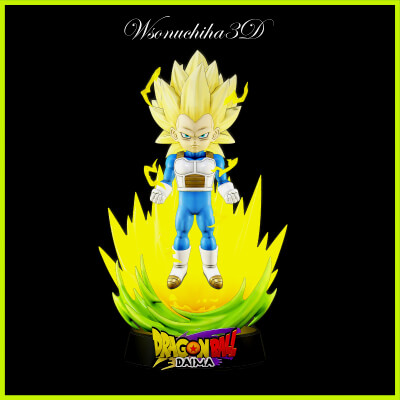 Vegeta Super Saiyan 3 / Dragon Ball Daima - 3D Model by Wsonuchiha3D