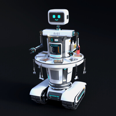 Kage HotDogBot &ndash Cyberpunk Hot Dog Vending Robot
