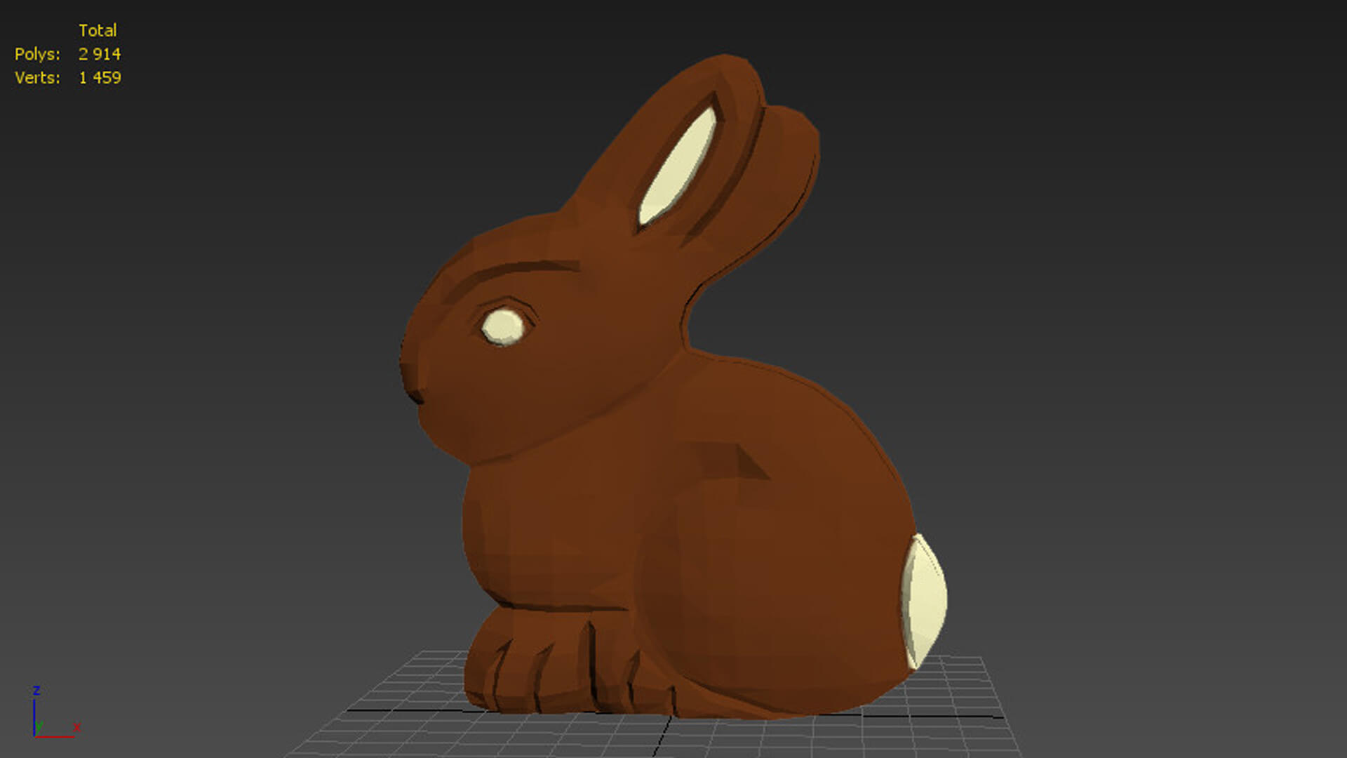 Easter Chocolate Bunny - 3D Model by Xandra Fox